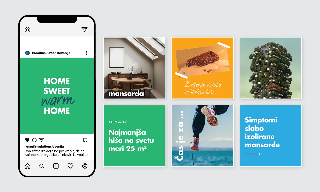 Za Knauf Insulation smo zasnovlai novo Instagram strategijo.